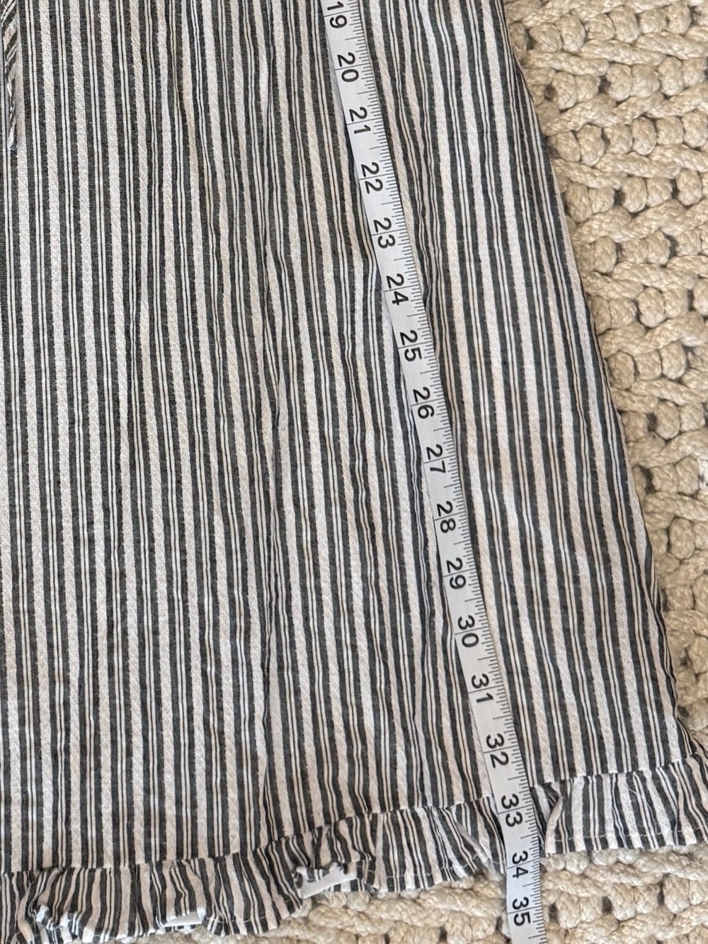 THML Embroidered Striped Boho Swing Midi Dress Size L - Picture 10 of 11